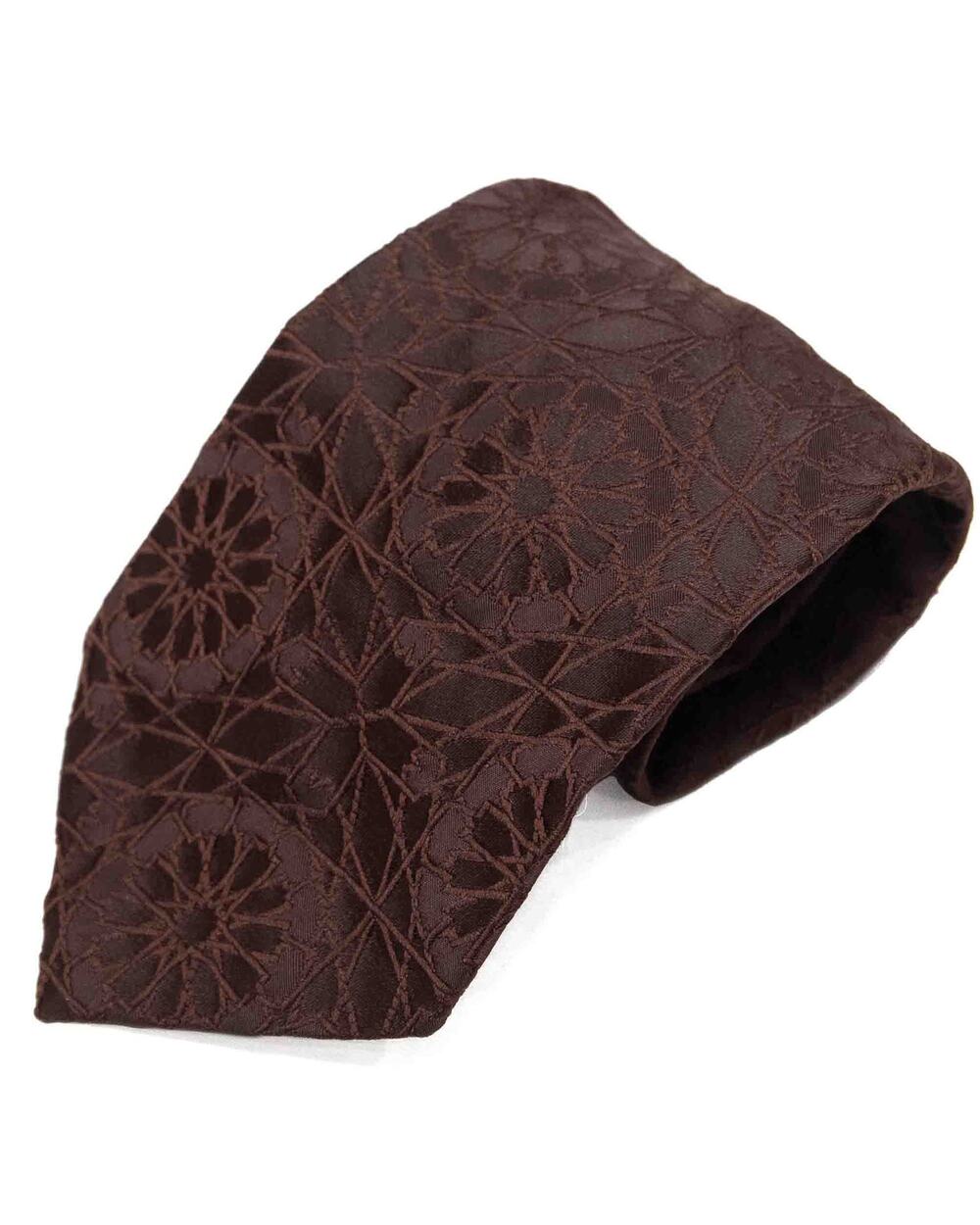 Vintage Retro Brown Textured 60's 70's Necktie Neck Tie